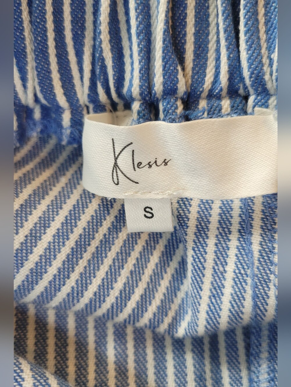 Klesis Embroidered Striped Peplum Vest & Shorts Co-Ord Set-Small - Picture 13 of 16